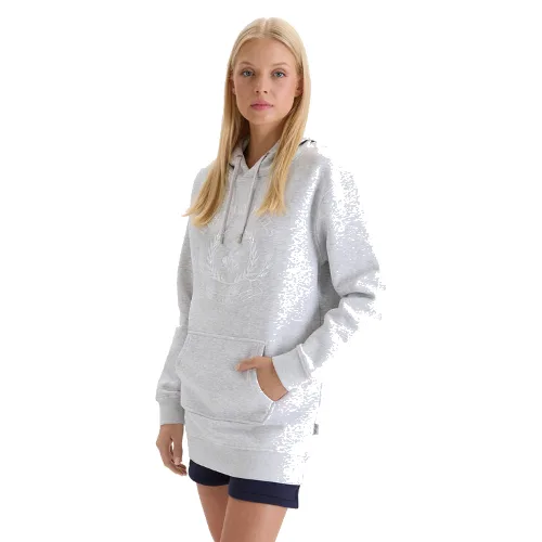 Beverly Hills Polo Club Bluza W126-BHLSS-1038-40M Szary Regular Fit