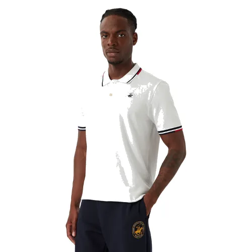 Beverly Hills Polo Club Polo P-SS26M-P2525 Biały Regular Fit