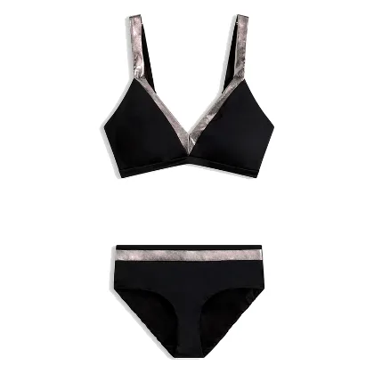 Bikini ze srebrnymi wstawkami (komplet 2-cz.)