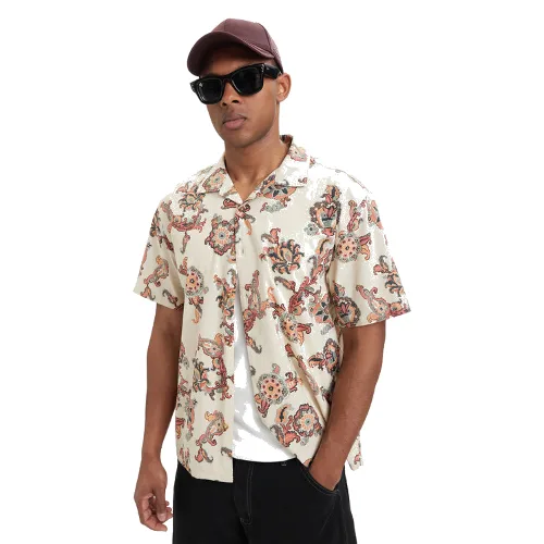 Billabong Koszula Vacay EBYWT03019 Beżowy Relaxed Fit