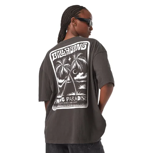 Billabong T-Shirt EBJZT00638 Szary ciemny Oversize