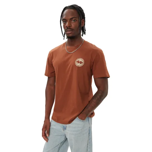 Billabong T-Shirt EBYZT00605 Brązowy Regular Fit