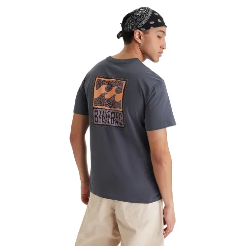 Billabong T-Shirt Stamp EBYZT00293 Granatowy Regular Fit