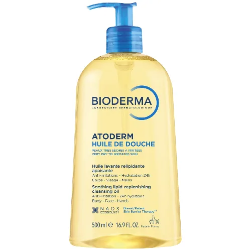 Bioderma Atoderm Lipid-Replenishing Shower Oil For Very Dry Atopic Eczema-Prone Skin 500ml
