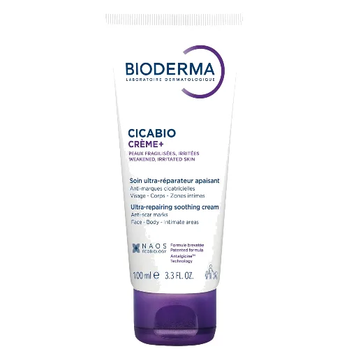 Bioderma Cicabio Creme+ Ultra-Repairing Soothing Healing Cream for Face & Body with Hyaluronic Acid 100ml