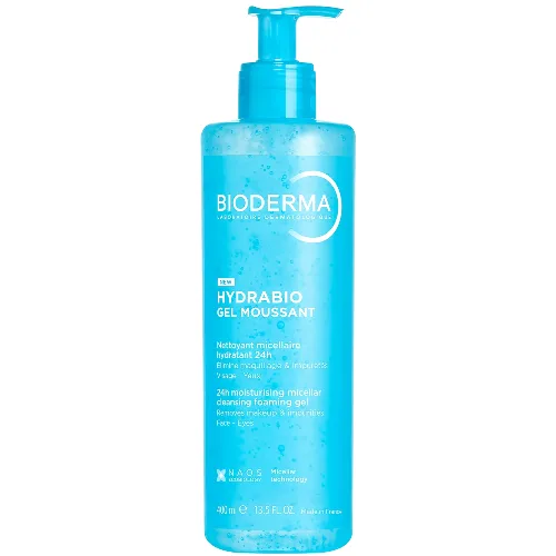 Bioderma Hydrabio Foaming Gel Face Wash for Dry Dehydrated Skin 400ml