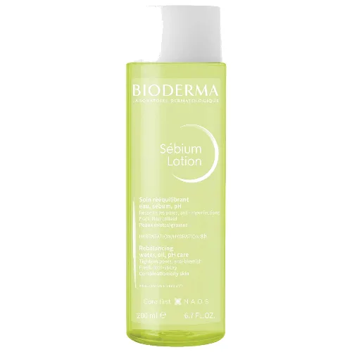 Bioderma Sebium Rebalancing Lotion Toner for oily, acne-prone skin for 8h hydration 200ml