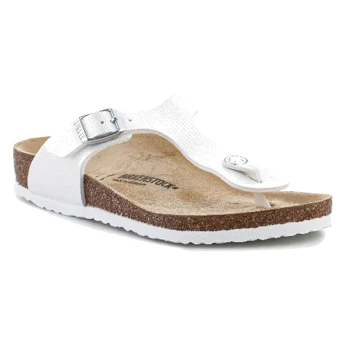 Birkenstock Gizeh Kids BS 1027260 Shiny Lizard White
