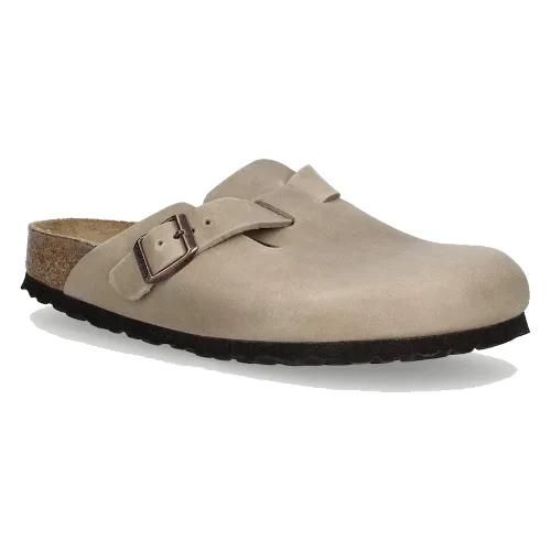 Birkenstock klapki damskie nubukowe Boston