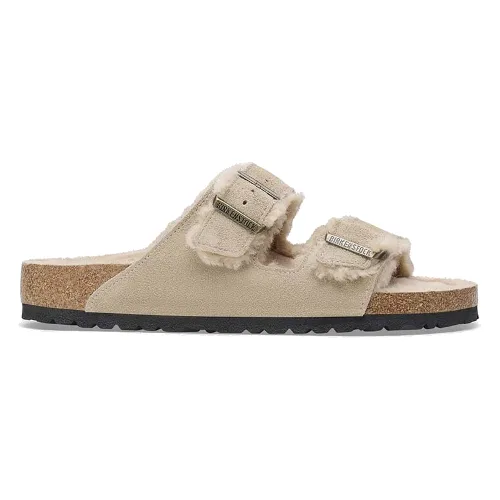Birkenstock klapki zamszowe Arizona Shearling