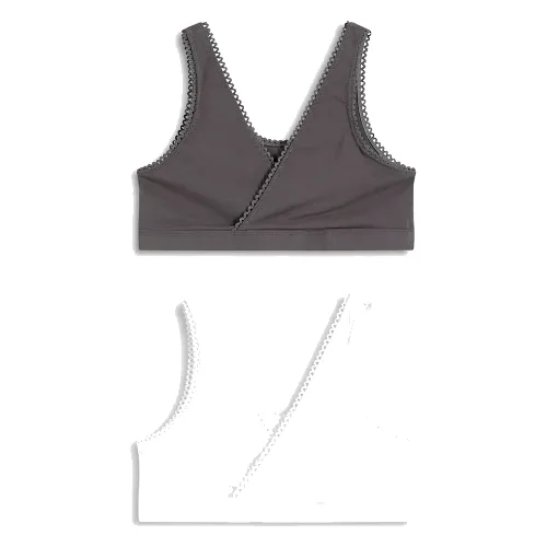 Biustonosz bustier dwustronny z miękką bawełną organiczną (2 szt.)