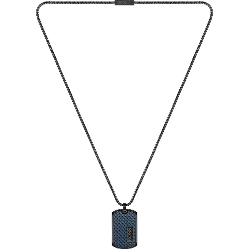 Biżuteria HUGO BOSS 1580181. Naszyjnik, Kolor szary. Mężczyzna.