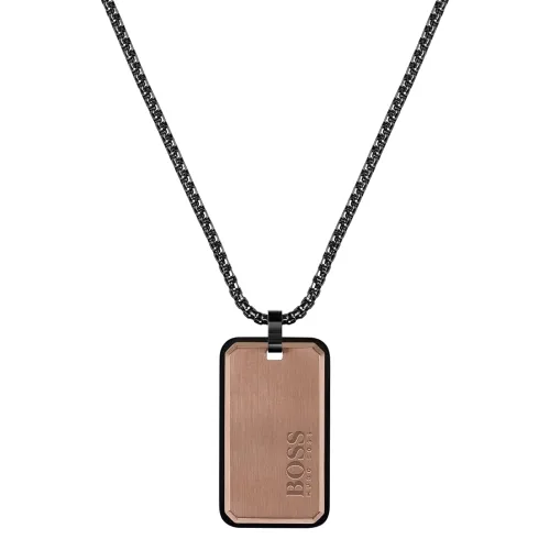 Biżuteria HUGO BOSS 1580185. Naszyjnik, Kolor szary. Mężczyzna.