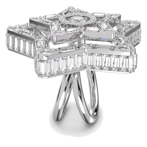 Biżuteria SWAROVSKI 5626367. Pierścionek, Kolor szary. Kobieta.