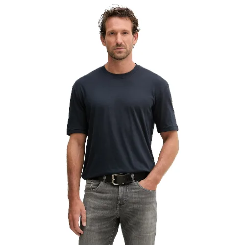 Blauer t-shirt męski bawełniany HANSON