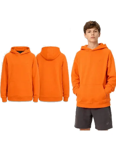 BLUZA CHŁOPIĘCA 4F Z KAPTUREM NIEROZPINANA SPORTOWA NA CO DZIEŃ 140 M2325