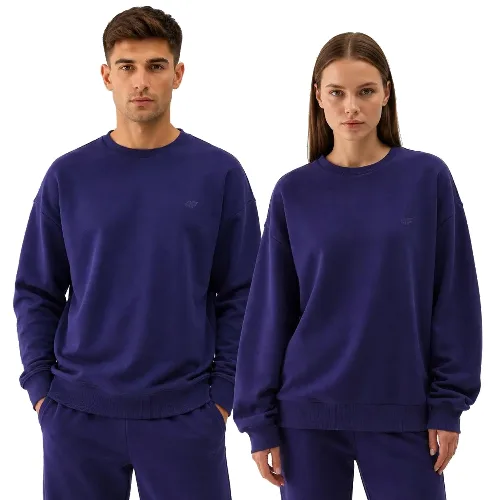 BLUZA DRESOWA 4F UNISEKS M MĘSKA DAMSKA NIEROZPINANA TSWSU1313 KOLOR NIEBIESKI