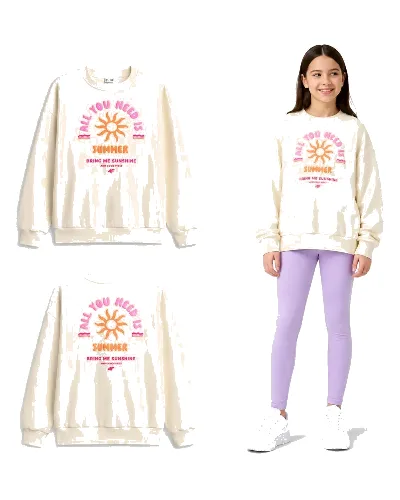 BLUZA DRESOWA DZIEWCZĘCA 4F BEZ KAPTURA NIEROZPINANA
