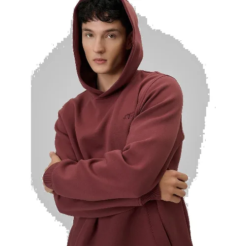 Bluza dresowa regular z kapturem męska 4F 4FRSS26TSWSM2793