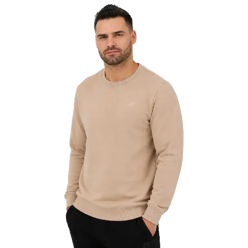 BLUZA MĘSKA 4F DRESOWA NIEROZPINANA BEZ KAPTURA M M1622 KOLOR BEŻOWY