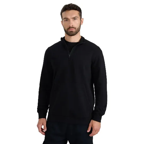 BLUZA MĘSKA 4F Z ZAMKIEM O DŁUGOŚCI 46054 BAWEŁNIANA TSWSM1902 KOLOR CZARNY