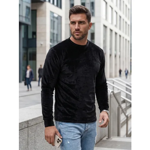Bluza męska welurowa czarna Dstreet BX5534