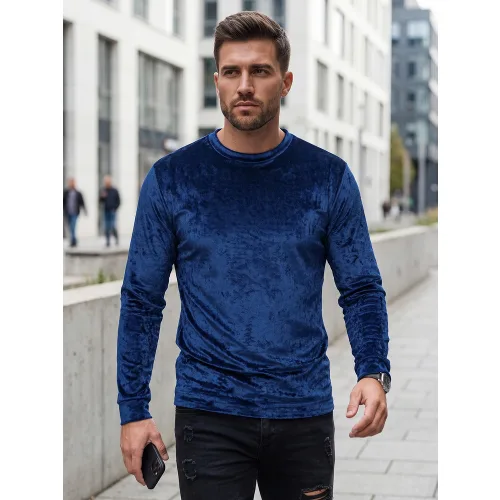 Bluza męska welurowa granatowa Dstreet BX5531