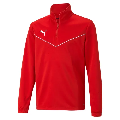 Bluza Puma Teamrise Z Zamkiem 1/4 Jr Czerwona Dzieci