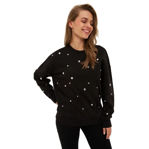 Bluza z dżetami czarna