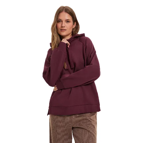 Bluza z kapturem burgundowa