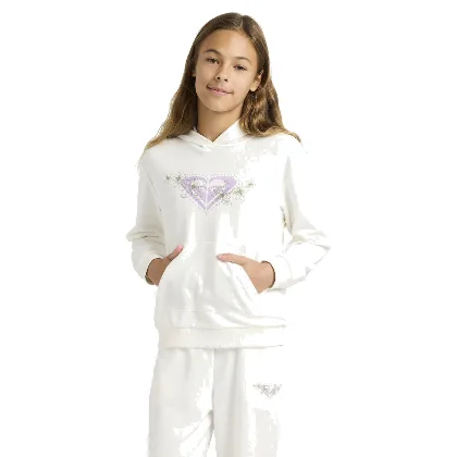 Bluza z kapturem dla Dziewczynki SURF FEELING TERRY Biały