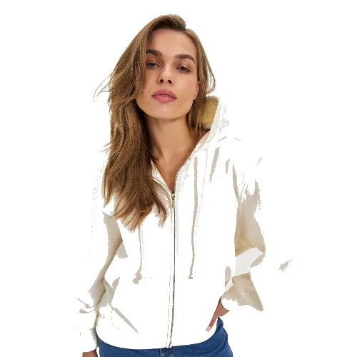 Bluza z kapturem ecru