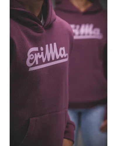 Bluza z kapturem Erima Retro, bawełniana, luźny krój, czerwona