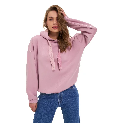 Bluza z kapturem różowa