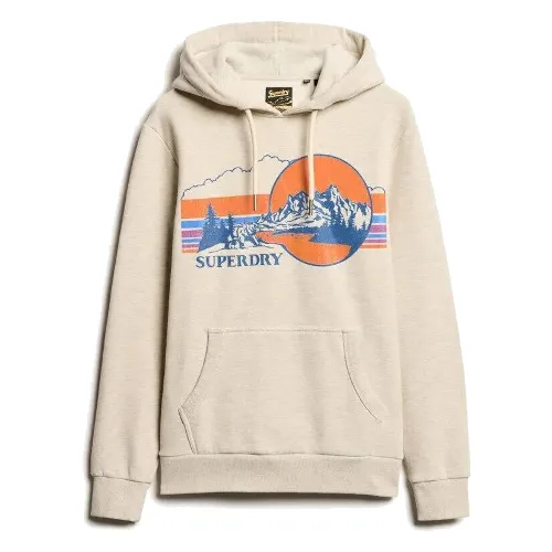 Bluza z kapturem w paski z wzorem Superdry