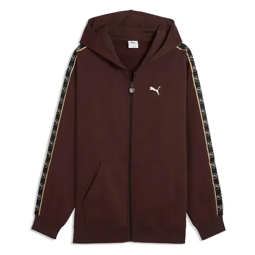 Bluza z kapturem z prążkowanym rewersem Puma