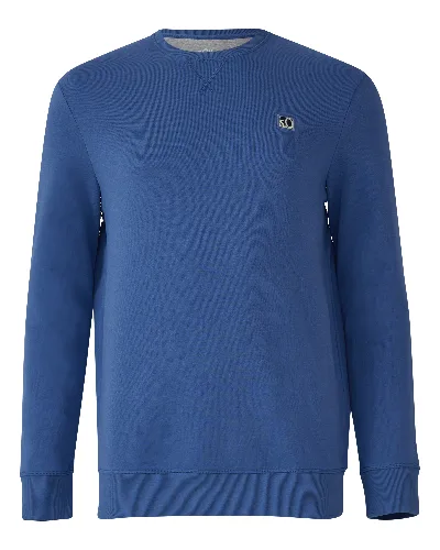 Bluza z mieszanki bawełny z okrągłym dekoltem