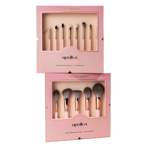 Boho Beauty x Apollca Zestaw 14 Pędzli do Makijażu Twarzy i Oczu