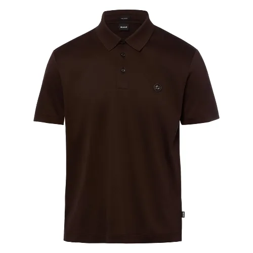 BOSS koszulka polo - Parris Mężczyźni Bawełna (100%) brązowy