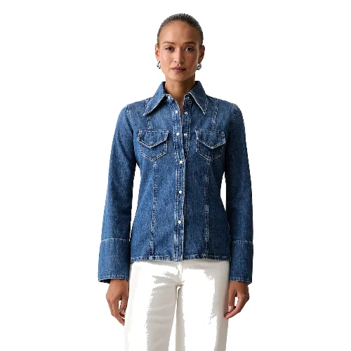 BOSS Orange koszula damska jeansowa C_SLIM SHIRT