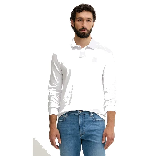 BOSS Orange longsleeve męski bawełniany z elastanem Passerby