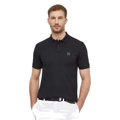 BOSS Orange polo męskie bawełniane z elastanem Passenger