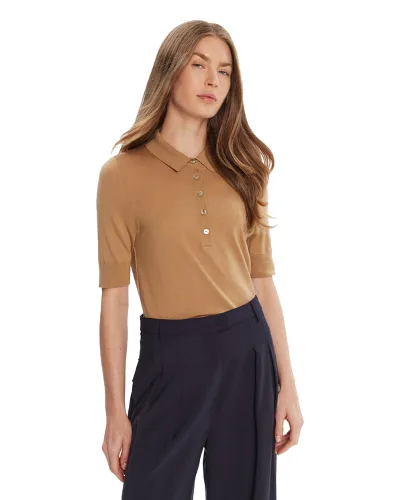 BOSS Polo Fidenka 50545015 Beżowy Regular Fit