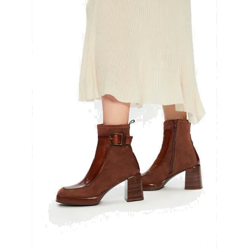 Botki Hispanitas Velour Str-I24 HI243664 Brązowy