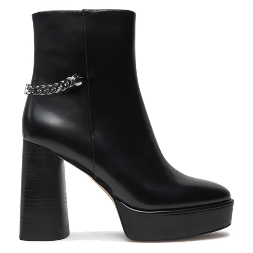 Botki MICHAEL Michael Kors Carlisle Leather Platform Boot 40F4CLME1L Czarny
