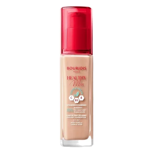 Bourjois Healthy Mix rozświetlająco- nawilżający podkład z witaminami Podkłady 30 ml 51.5 Rose Vanilla