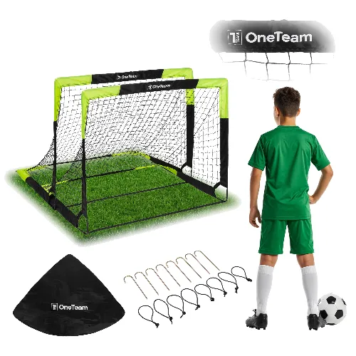 Bramki do piłki nożnej OneTeam Goalify Pop-Up czarny