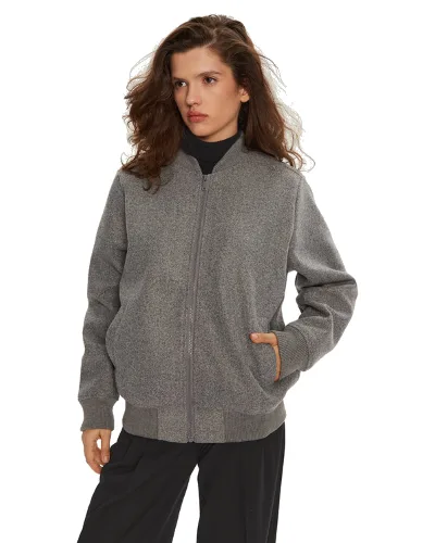 Brave Soul Kurtka bomber LJK-WRENLEY Szary Regular Fit