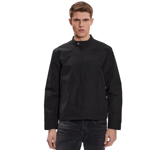Brave Soul Kurtka bomber MJK-LOWTHER Czarny Regular Fit