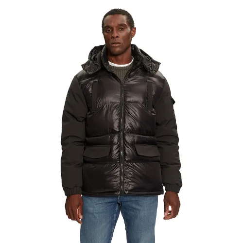 Brave Soul Kurtka zimowa MJK-BUXTON Czarny Regular Fit